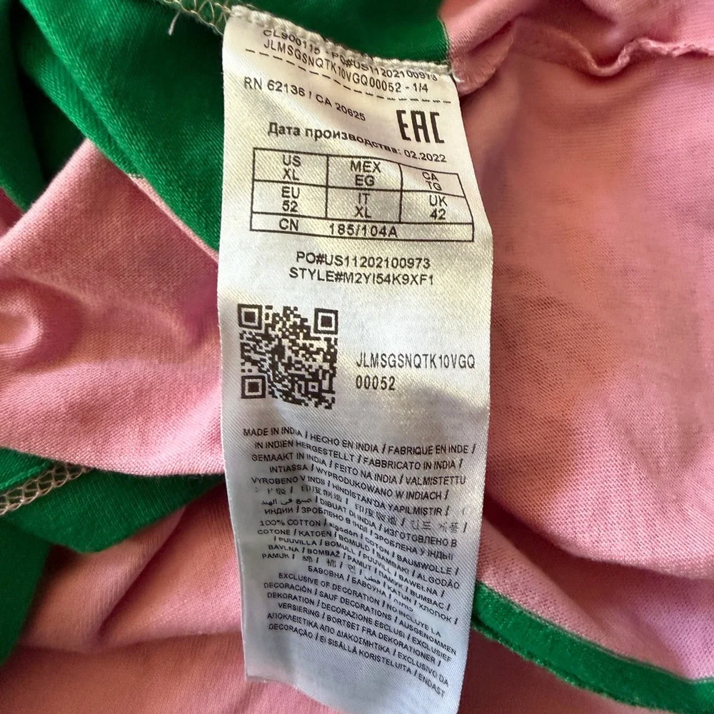 Men’s Large & XL Guess Originals Cane   Striped Tee- Relaxed Fit - Unisex - Picture 7 of 9